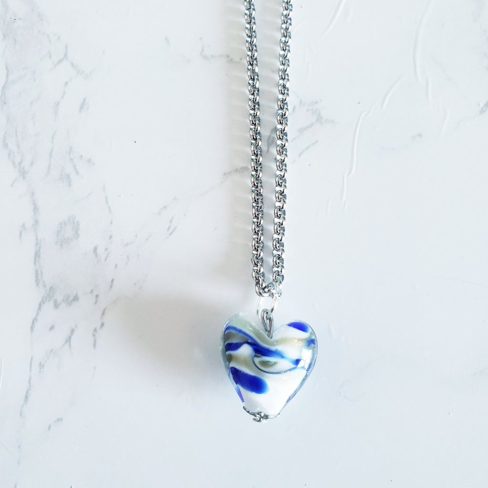 Heart Glass Necklace